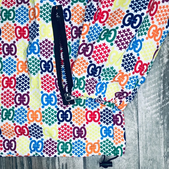 Neon Lightweight Windbreaker Hooded Rain Jacket - Picture 2 of 4